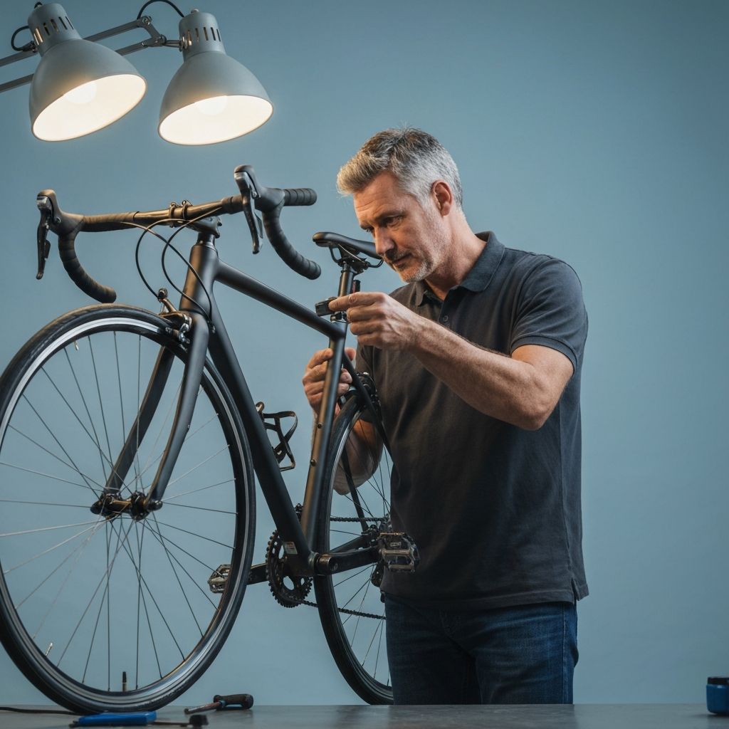 Abschließende Kontrolle und Test des reparierten Fahrrads