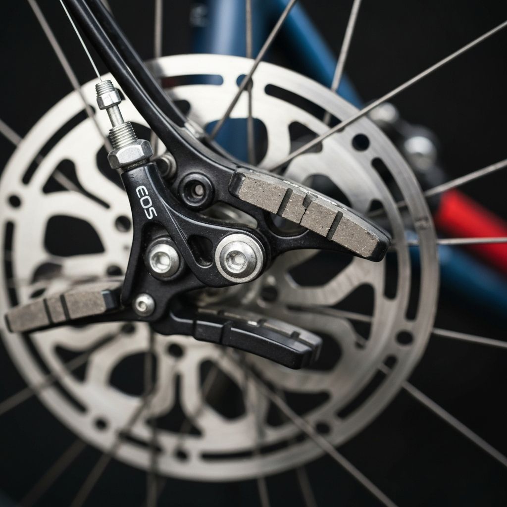 Detaillierte Überprüfung von Bremsbelägen und Felgenoberfläche