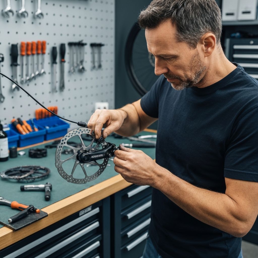 Bremsenreparatur und Einstellung mit Überprüfung der Bremsbeläge